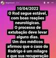 Nos stories, irmão de Rodrigo Mussi diz que o ex-BBB renasceu.  Foto: Instagram/@diogomussi1 / Estadão