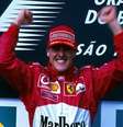 Michael Schumacher no pódio do GP do Brasil de 2002  Foto: F1 / Twitter