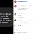 Tatiana compartilhou a resposta racista  Foto: Reprodução/Instagram