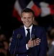 Macron foi reeleito com 58% dos votos. Marine Le Pen, da direita radical, sua rival no segundo turno, obteve 41%.  Foto: Reuters / BBC News Brasil