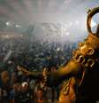 Comemoração na quadra da escola de samba Mancha Verde que se sagrou campeã do Carnaval de São Paulo 2022  Foto: ISAAC FONTANA/FRAMEPHOTO/FRAMEPHOTO/ESTADÃO CONTEÚDO