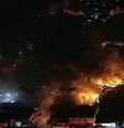 Incêndio de grandes proporções atinge galpões em Guarulhos/SP  Foto: Reprodução/TV Globo