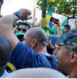 Deputado federal Daniel Silveira (PTB-RJ) durante ato bolsonarista em Niterói, Rio de Janeiro, na manhã deste domingo, 1º.  Foto: Vinicius Neder/Estadão