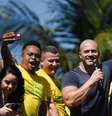 Deputado Daniel Silveira, que foi condenado pelo STF e recebeu indulto de Bolsonaro, em ato "pela liberdade e pelo Brasil" em Copacabana, em 1º de Maio  Foto: DW / Deutsche Welle