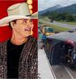Acidente envolvendo ônibus de dupla sertaneja Conrado e Aleksandro deixou seis mortos neste sábado, 7, na Rodovia Régis Bittencourt, em Miracatu (SP)  Foto: Reprodução/Redes sociais