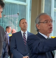 Paulo Guedes se irrita com sindicalistas e encerra entrevista  Foto: Reprodução / Redes Sociais