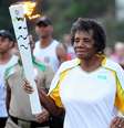 Aida carregou a tocha olímpica nos Jogos Rio-2016  Foto: Ivo Lima/Fotos Públicas