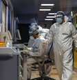 Enfermeiros de UTI de Covid-19 no Hospital de Casal Palocco, em Roma  Foto: ANSA / Ansa - Brasil
