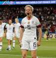 Megan Rapinoe, capitã da seleção norte-americana e principal estrela do time   Foto: Benoit Tessier/Reuters