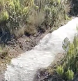 Frio faz água de nascente congelar no Parque Nacional do Caparaó.  Foto: Reprodução / Página Destaque Diário/Facebook