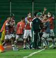 Jogadores do Fluminense comemoram goleada   Foto: Marcelo Gonçalves/FFC