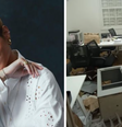 Shantal Verdelho divulgou imagens de seu ateliê de joias revirado após assalto  Foto: Reprodução/Montagem