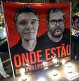 Ato cobrando empenho das autoridades brasileiras nas buscas por Phillips e Pereira. Dupla desapareceu em 5 de junho  Foto: DW / Deutsche Welle