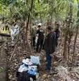 PF encontrou os restos mortais a 3 km do local em que estavam a mochila e outros pertences de Dom Phillips e Bruno Pereira  Foto: Divulgação/Polícia Federal