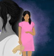 Ilustração genérica de menina grávida, que não reflete os traços físicos reais da vítima  Foto: Ilustração de Cecilia Tombesi/BBC / BBC News Brasil