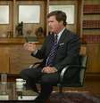 Jair Bolsonaro em entrevista ao jornalista norteamericano Tucker Carlson, do canal Fox News  Foto: Reprodução