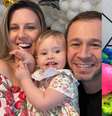 Nas redes sociais, Tiago Leifert compartilhou um clique raro de sua filha brincando com diversas bolas.  Foto: Instagram/@garbindaiana e @tiagoleifert / Estadão