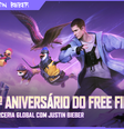 Justin Bieber fará show em Free Fire em agosto  Foto: Garena / Divulgação
