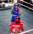 Tamara Alves (vestida de azul) disputando a final do Campeonato Baiano de Estreantes.  Foto: Lane Silva.