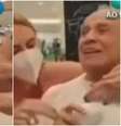 Stênio Garcia é retirado à força de entrevista por esposa  Foto: Reprodução/Rede TV