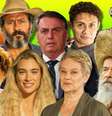 Bolsonaro cercado por personagens progressistas: ‘Pantanal’ foi da direita à esquerda  Foto: Fotomontagem: Blog Sala de TV