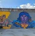 Os grafites foram feitos pelas artistas Nazura e Kelly Reis  Foto: Wellington Nascimento/Agência Mural