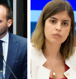 Eduardo Bolsonaro e Tabata Amaral  Foto: Agência Câmara