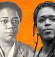 Imagem mostra Antonieta de Barros, primeira mulher negra eleita, e Erica Malunguinho, primeira deputada federal trans negra.  Foto: Imagem: Reprodução / Alma Preta