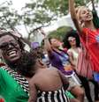 Imagem mostra mulheres negras em marcha pelo Dia da Mulher Negra Latino-Americana e Caribenha.  Foto: Imagem: Janine Moraes / Alma Preta
