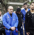 Amigos e parentes do campeão mundial de jiu-jítsu Leandro Lo comparecem ao velório usando um quimono em homenagem ao lutador  Foto: MARCO AMBROSIO/ATO PRESS/ESTADÃO CONTEÚDO