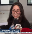Estagiária sincera arranca risos de âncora no SP1  Foto: Reprodução/TV Globo