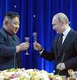 Putin e Kim trocaram cartas por data comemorativa na Coreia do Norte  Foto: EPA / Ansa - Brasil