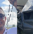 Após sair ileso de carro esmagado, motorista mostra terço e diz que 'nasceu de novo'  Foto: Reprodução / @walterpaparazzoo/Instagram
