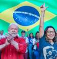 Lula e sua esposa, Janja, durante evento em Diadema  Foto: ANSA / Ansa - Brasil