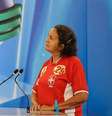 lourdes melo no debate.jpg  Foto: Reprodução TV Clube