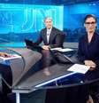 Bolsonaro e os âncoras William Bonner e Renata Vasconcellos na sabatina de 2018  Foto: Divulgação/TV Globo