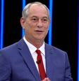 O candidato Ciro Gomes (PDT) durante entrevista ao 'Jornal Nacional', da TV Globo  Foto: Reprodução/TV Globo