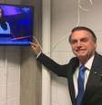 Bolsonaro nos bastidores da TV Globo  Foto: Redes sociais 