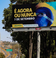 Diversos outdoors convocando a população a participar do 7 de Setembro  Foto: Wilton Junior/Estadão