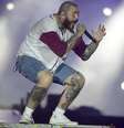O cantor Post Malone no Palco Mundo durante o festival Rock in Rio 2022 no Parque Olímpico do Rio de Janeiro (RJ), neste sábado, 3  Foto: Dhavid Normando/Futura Press 