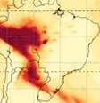 Projeção estima que fumaça de queimadas na Amazônia deve chegar ao Sul do Brasil  Foto: Reprodução / Copernicus EU