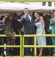 Jair Bolsonaro elogiou Michelle Bolsonaro durante discurso em Brasília  Foto: Leo Bahia/FotoArena / Estadão