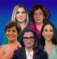 Vera, Daniela, Miriam, Amanda e Renata: jornalistas mulheres estão sempre na mira de Bolsonaro  Foto: Blog Sala de TV