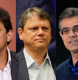 Datafolha SP: Haddad tem 36%, Tarcísio 22% e Rodrigo 19%  Foto: Poder360
