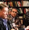 Eike Batista concedendo entrevista  Foto: Agnews