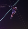 Mulher fica presa em tirolesa do Rock in Rio e precisa de resgate  Foto: Reprodução / Redes sociais