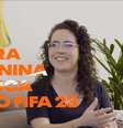 Natália Lara se torna a primeira narradora a ter sua voz presente na versão do Fifa para a América Latina.  Foto: Divulgação / Estadão