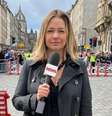 Bianca Rothier em Edimburgo para a cobertura das homenagens à rainha Elizabeth II  Foto: Reprodução