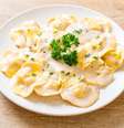 Ravioli ao molho de queijo  Foto: Shutterstock / Portal EdiCase