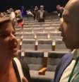Vera Magalhães e Douglas Garcia durante discussão em debate  Foto: Poder360